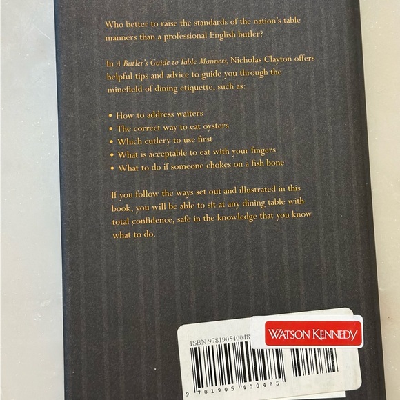 A butler’s guide to table manners Nicholas Clayton book - Picture 2 of 4